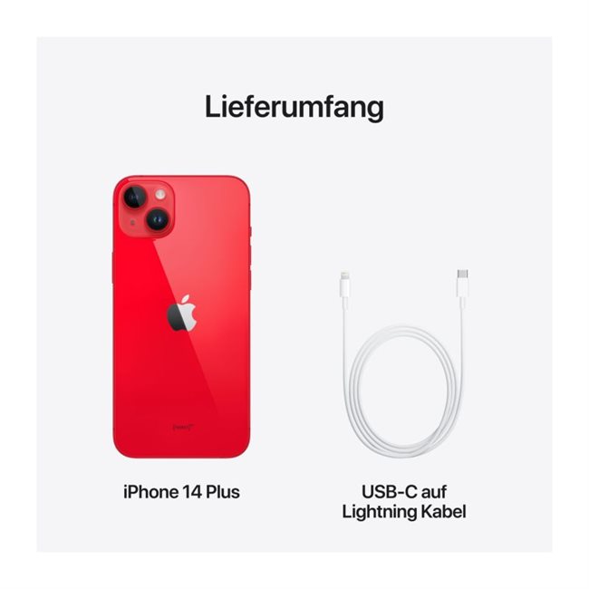 Apple iPhone 14 Plus 256GB Rot 17cm 6,7Zoll Dual-SIM 5G