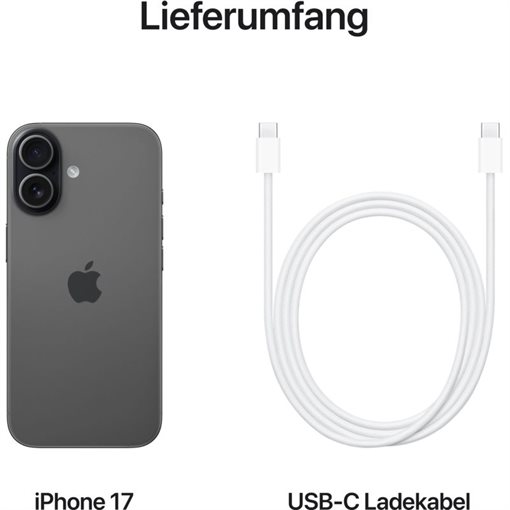 Apple iPhone 17 MG6J4ZD/A 256GB Schwarz 16cm 6,3Zoll 5G
