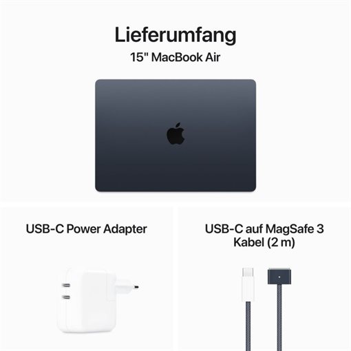 Apple MacBook Air M3 MRYU3D/A 38,9cm 15,3Zoll 256GB 8GB RAM macOS