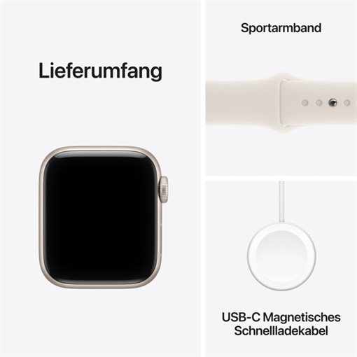 Apple Watch SE 3 Starlight Alu Band:Starlight Gr, M/L 64GB 40mm GPS