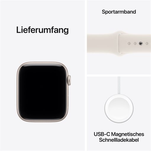 Apple Watch SE 3 Starlight Alu Band:Starlight Gr, M/L 64GB 44mm LTE GPS