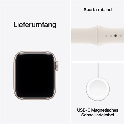 Apple Watch SE 3 Starlight Alu Band:Starlight Gr, S/M 64GB 40mm LTE GPS