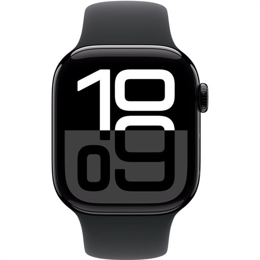 Apple Watch Series 10 Jet Black Alu Band: Schwarz Größe M/L 64GB 46mm
