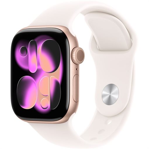 Apple Watch Series 11 Alu, Roségold Band:Hellrosa Gr, M/L 64GB 42mm LTE