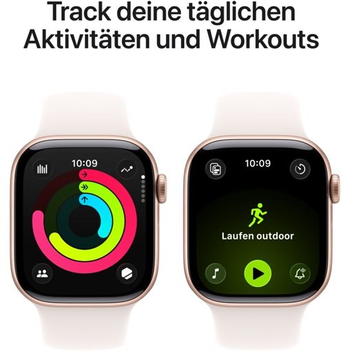 Apple Watch Series 11 Alu, Roségold Band:Hellrosa Gr, M/L 64GB 42mm LTE