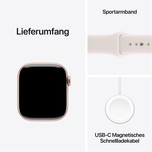 Apple Watch Series 11 Alu, Roségold Band:Hellrosa Gr, M/L 64GB 42mm LTE