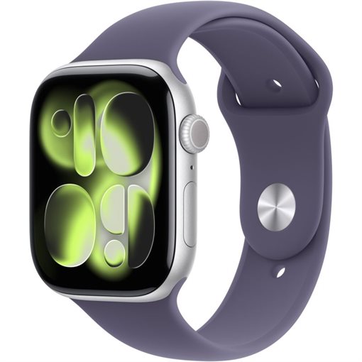 Apple Watch Series 11 Alu, Silber Band:Purple fog Gr, S/M 64GB 46mm GPS