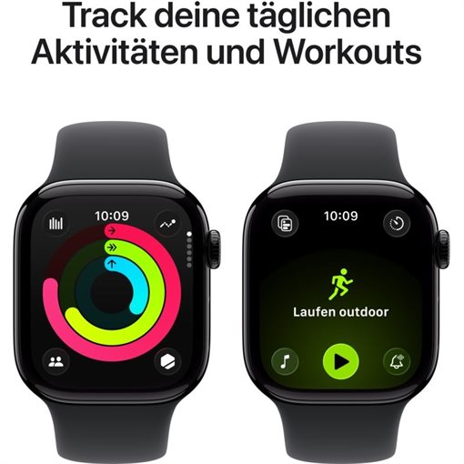 Apple Watch Series 11 Jet Black Alu Band:Schwarz Gr, M/L 64GB 46mm LTE GPS
