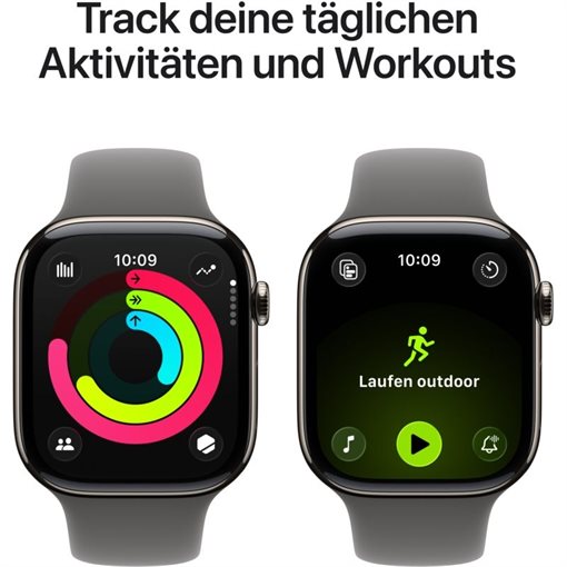 Apple Watch Series 11 Natürliches Titan Band:Stone Gray Gr, M/L 64GB 46mm