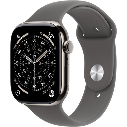 Apple Watch Series 11 Natürliches Titan Band:Stone Gray Gr, S/M 64GB 46mm