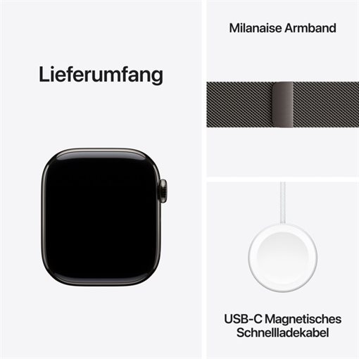 Apple Watch Series 11 Schiefertitan Band:Schiefer Gr, S/M 64GB 46mm LTE