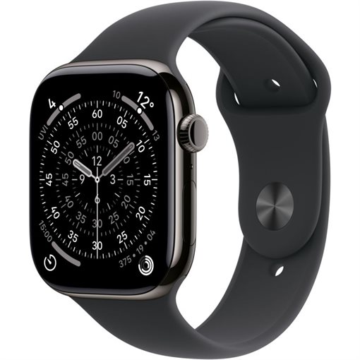 Apple Watch Series 11 Schiefertitan Band:Schwarz Gr, M/L 64GB 46mm LTE GPS