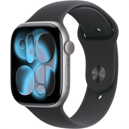 Apple Watch Series 11 Space grau Alu Band:Schwarz Gr, M/L 64GB 46mm GPS