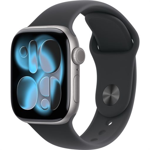 Apple Watch Series 11 Space grau Alu Band:Schwarz Gr, M/L 64GB 46mm LTE