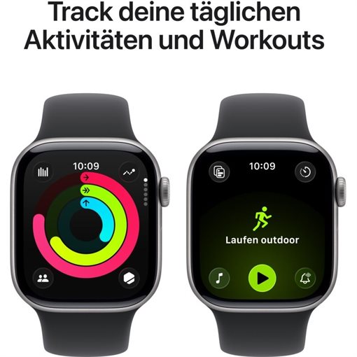 Apple Watch Series 11 Space grau Alu Band:Schwarz Gr, M/L 64GB 46mm LTE