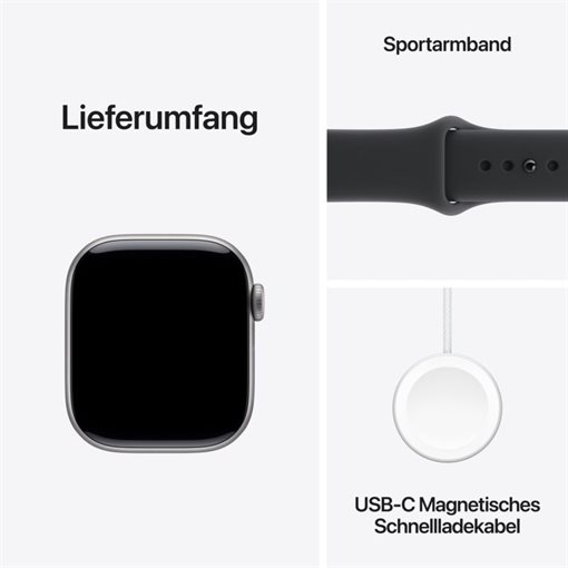 Apple Watch Series 11 Space grau Alu Band:Schwarz Gr, M/L 64GB 46mm LTE