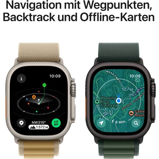 Apple Watch Ultra 2 Black Titanium Band: Schwarz 64GB 49mm 4G