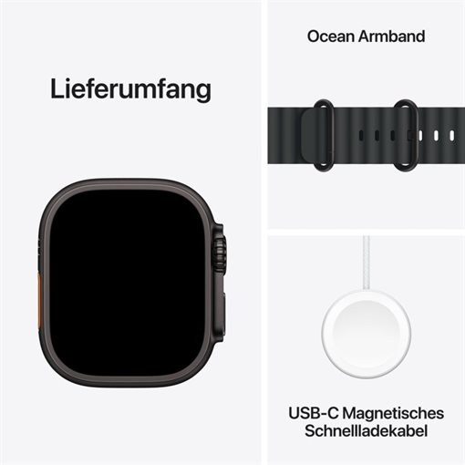 Apple Watch Ultra 3 Black Titanium Band:Schwarz 64GB 49mm
