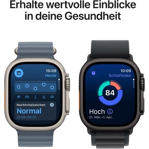 Apple Watch Ultra 3 Natürliches Titan Band:Blue/blue Gr, M/L 64GB 49mm