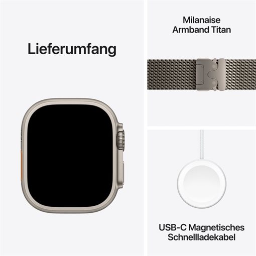 Apple Watch Ultra 3 Natürliches Titan Band:Natürlich Gr, L 64GB 49mm