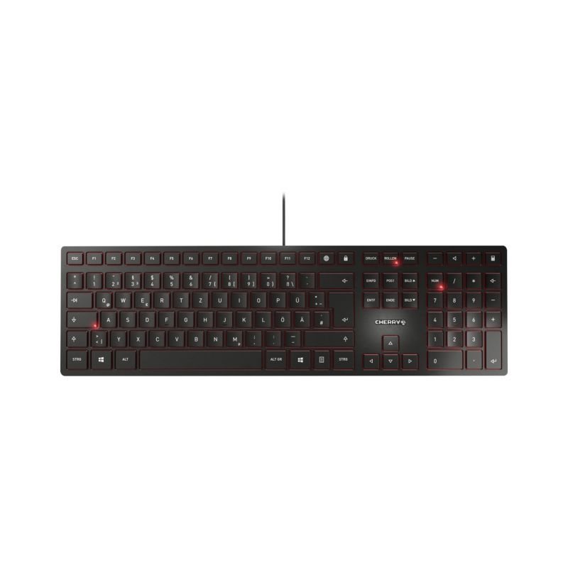 Cherry KC 6000 SLIM - Tastatur - USB - Deutsch - Schwarz - JK-1600DE-2