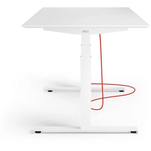Eliot Schreibtisch hvst, Lock White Multiplex Weiß / Weiß B160cm x T79cm