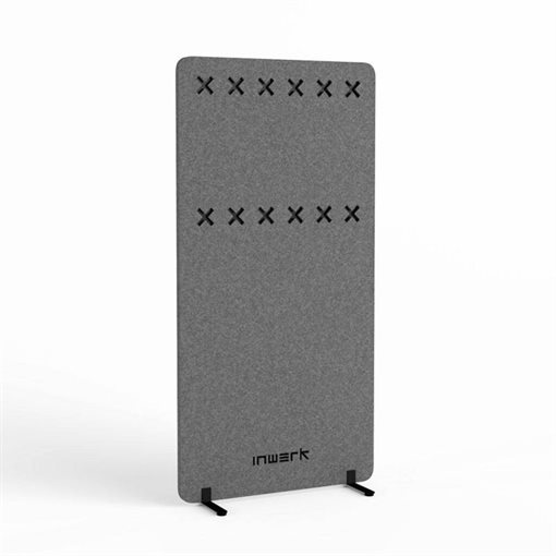 InWerk Akustiktrennwand Akustix Dunkelgrau B80cm x H160cm