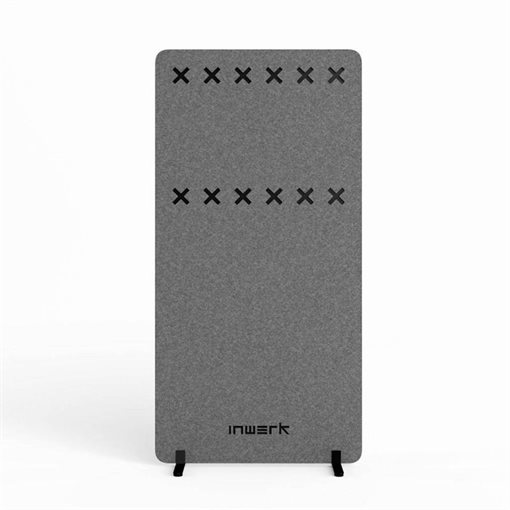 InWerk Akustiktrennwand Akustix Dunkelgrau B80cm x H160cm