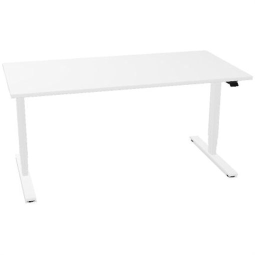 InWerk Schreibtisch hvst, Masterlift 2 Weiß/Weiß B160cm x T80cm