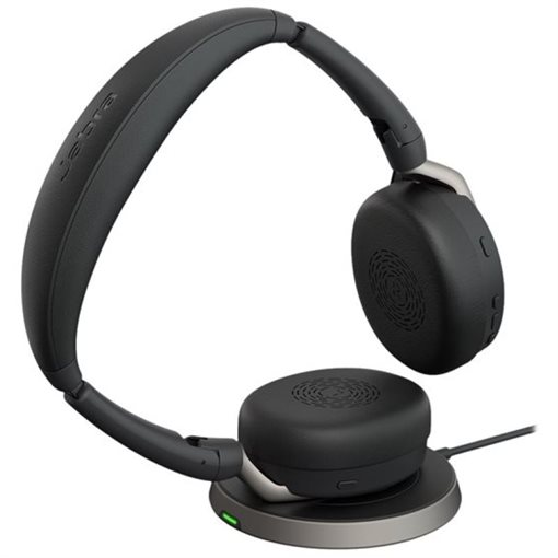 Jabra Evolve2 65 Flex UC Stereo Headset mit kabelloses Ladepad