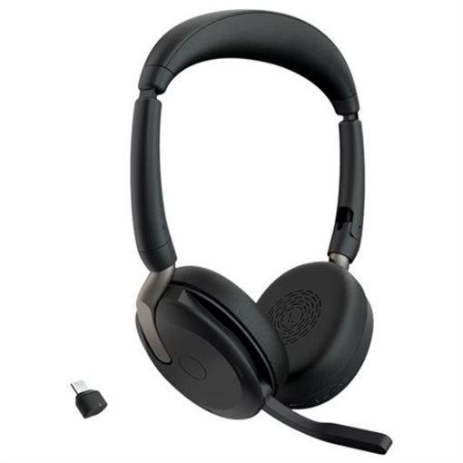 Jabra Evolve2 65 Flex UC Stereo Headset mit kabelloses Ladepad