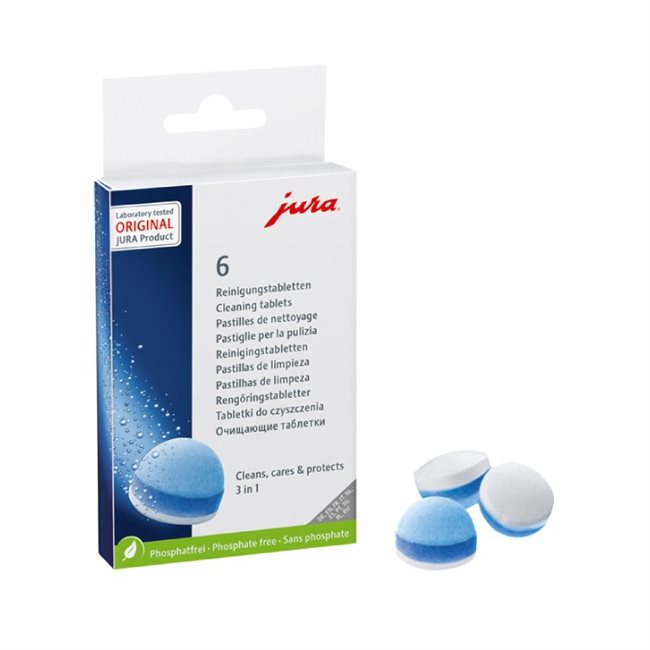 JURA 3-Phasen-Reinigungstabletten 6 Stück