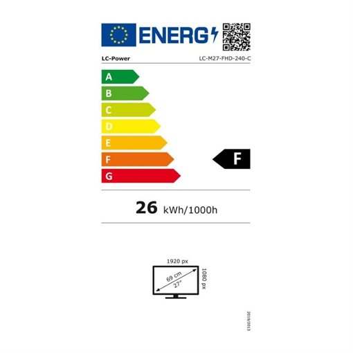 LC-Power LC-M27-FHD-240-C, 68,6 cm (27 Zoll), 1920 x 1080 Pixel,
