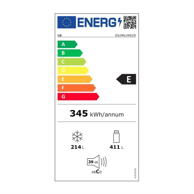 LG GSJ961NSZE Side-by-Side B 91,2cm T 73,8cm H 179cm 625 Liter