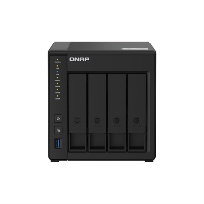 QNAP TS-451D2 NAS-Server 4 Schächte 24TB SATA 6GB/s HDD 6TB x 4 RAM 2GB