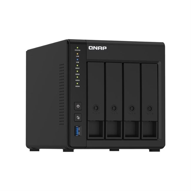 QNAP TS-451D2 NAS-Server 4 Schächte 24TB SATA 6GB/s HDD 6TB x 4 RAM 2GB