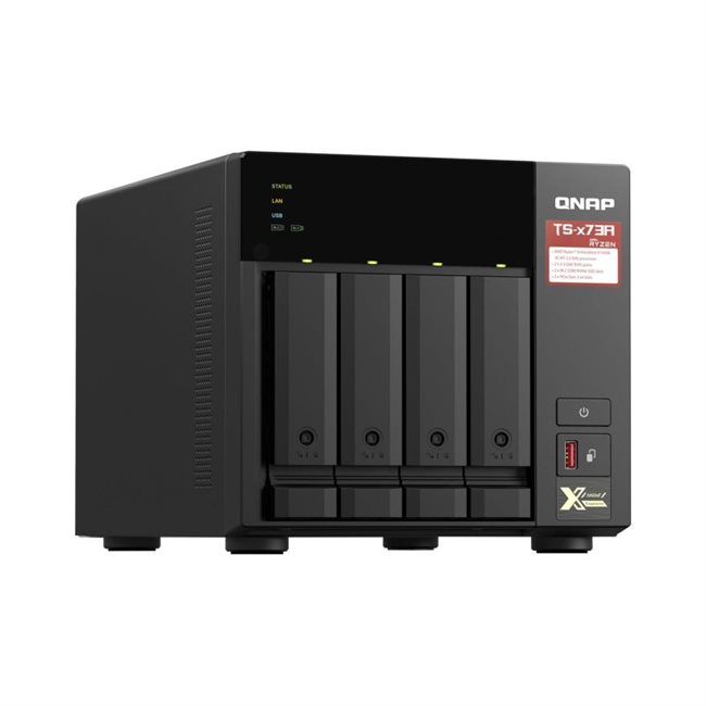QNAP TS-473A-8G 4 Schächte NAS RAM 8GB + 56TB 4x14TB WD140EFGX