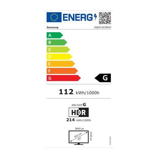 Samsung GQ65LS03BGU 163cm 65Zoll The Frame LS03BG QLED 4K HDR Schwarz 2023