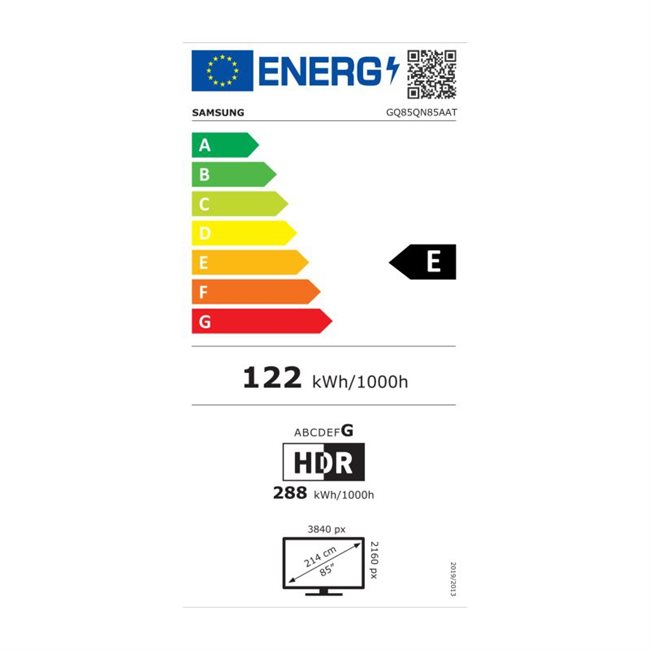 Samsung GQ85QN85AAT 214 cm 85Zoll LCD-TV QLED 4K UHD 2160p 3840x2160