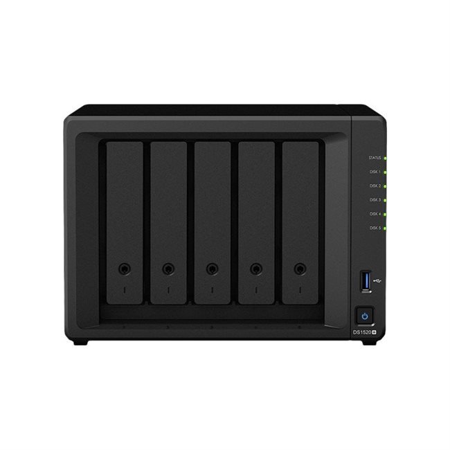 Synology DS1520+ NAS-Server 5 Schächte 40TB SATA 6GB/s HDD 8TB x 5 RAM 8GB