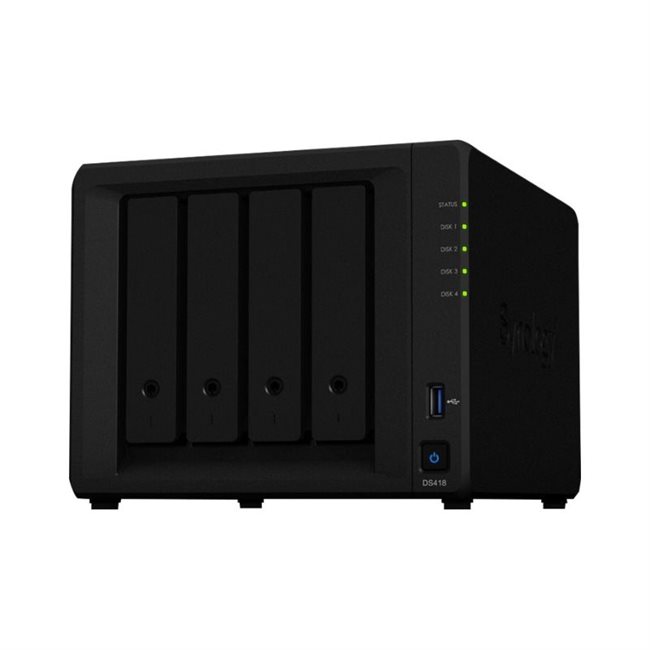 Synology DS418 4 Schächte NAS RAM 2GB + 24TB 4x6TB ST6000NE000
