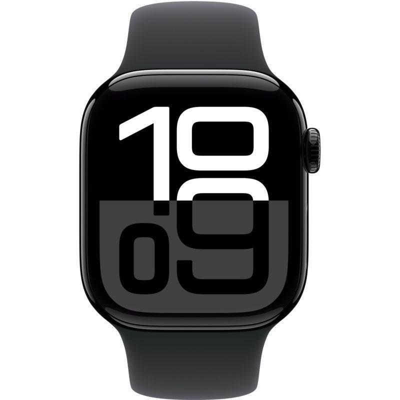 Apple Watch Series 10 Jet Black Alu Band: Schwarz Größe M/L 64GB 46mm