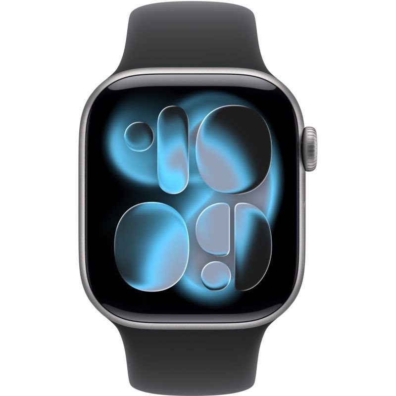 Apple Watch Series 11 Space grau Alu Band:Schwarz Gr, M/L 64GB 46mm LTE