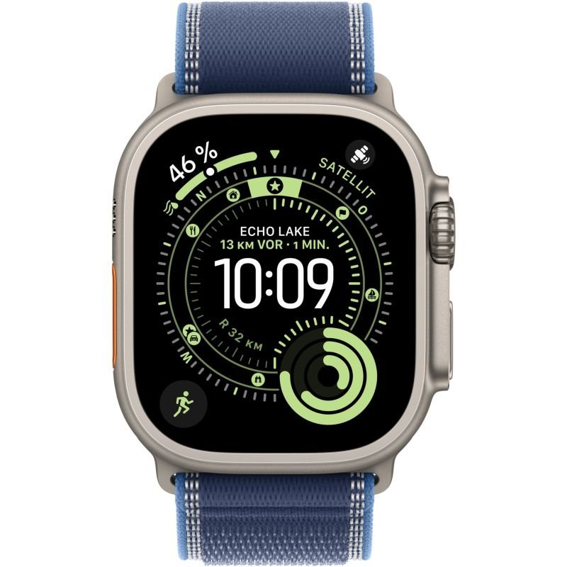 Apple Watch Ultra 3 Natürliches Titan Band:Blue/blue Gr, M/L 64GB 49mm