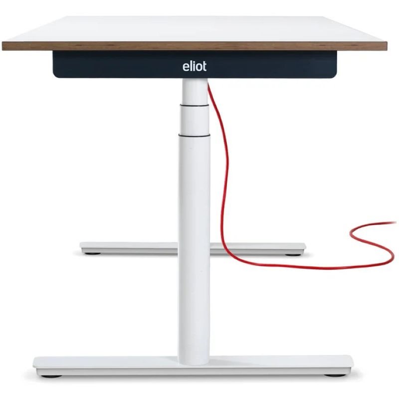 Eliot Schreibtisch hvst, Original White Weiß / Weiß B160cm x T80cm