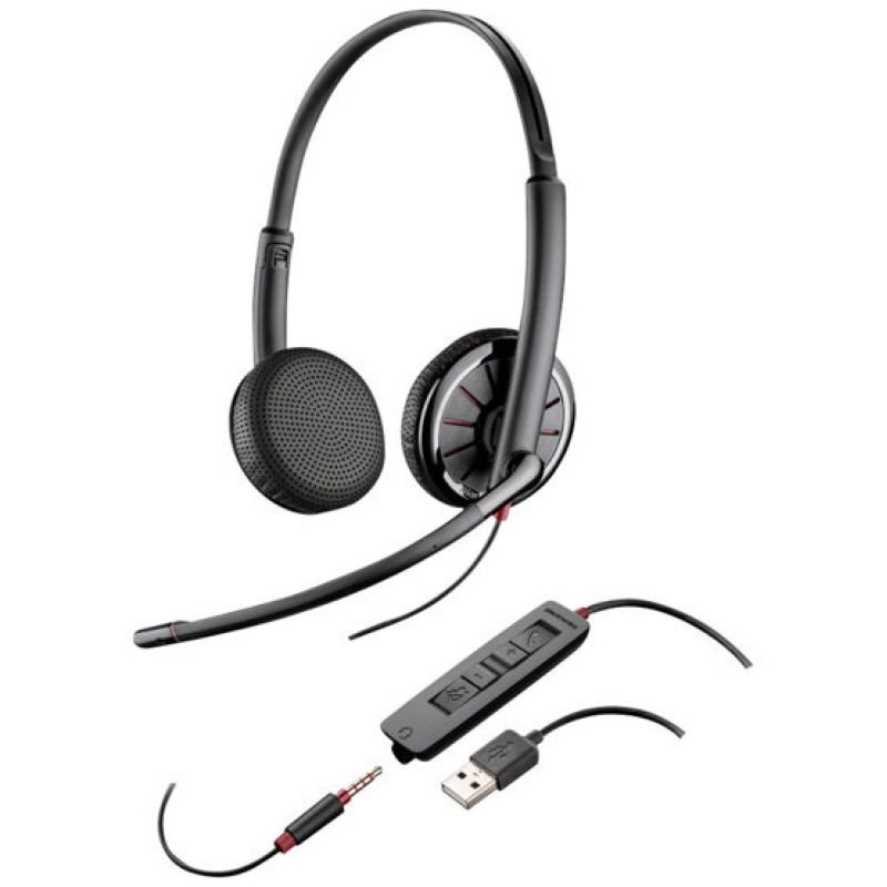 Plantronics Blackwire 325 Headset On-Ear kabelgeb, USB 3,5 mm Stecker