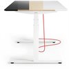 Eliot Schreibtisch hvst, Lock White Multiplex Weiß / Eiche B160cm x T79cm
