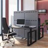 InWerk Akustiktrennwand Akustix Dunkelgrau B80cm x H160cm