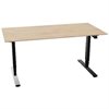 InWerk Schreibtisch hvst, Masterlift 2 Eiche/Schwarz B160cm x T80cm