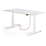 Eliot Schreibtisch hvst, Lock White Multiplex Weiß / Weiß B160cm x T79cm